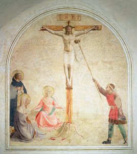 La Crucifixión con el portador de la esponja, 1442 de Fra Angelico